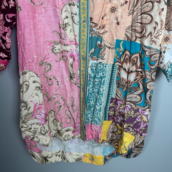 AGUA BENDITA | Chrissy Merzin Button Front Shirt Coverup Dress Women’s Size M - Picture 7 of 11